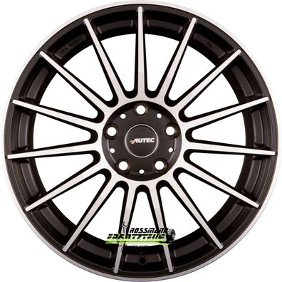 4x Autec Typ L - Lamera schwarz matt poliert 8x19 ET38 - LK5/112 ML70 Felge Alu