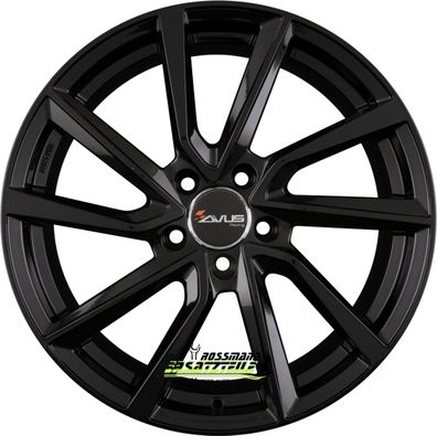 4x Avus Racing AC-518 black 8x19 ET45 - LK5/108 ML73.1 Felge Alu