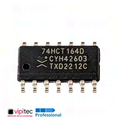 74HCT164 8-Bit Schieberegister, SIPO | SMD SO-14 5V TTL 125°C