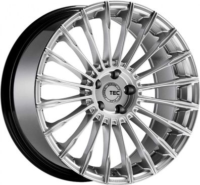2x TEC Speedwheels GT5 hyper-silber 8.5x21 ET35 - LK5/112 ML66.6 Felge Alu