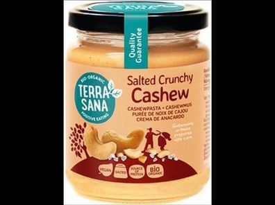 TerraSana Cashewmus Crunchy mit Steinsalz 250g