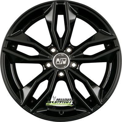 4x MSW MSW 71 gloss black 8.5x19 ET44 - LK5/112 ML73.1 Felge Alu