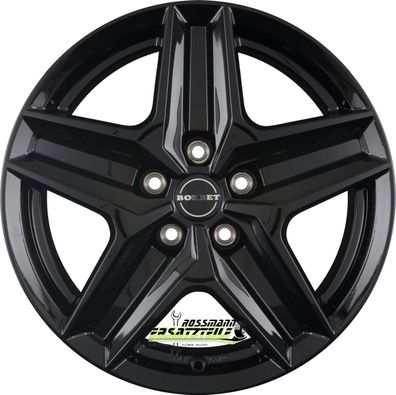 4x Borbet CWZ black glossy 7.5x18 ET53 - LK5/130 ML78.1 Felge Alu