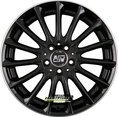 4x MSW MSW 30 gloss black diamond lip 7.5x18 ET40 - LK5/112 ML73.1 Felge Alu