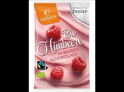 Landgarten Bio FT Himbeere in Beeren-Schokolade 50g 50g