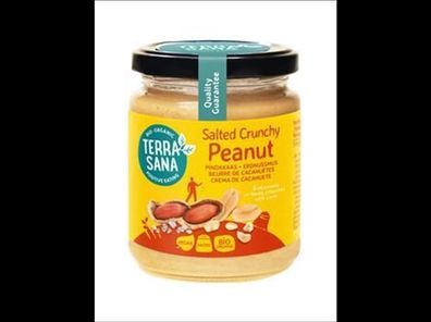 TerraSana 6x Erdnussmus Crunchy mit Steinsalz 250g