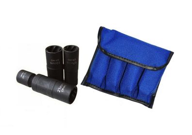 NORMEX Radmutter Ausdreher 17 19 21 mm Linksausdreher für defekte Muttern Bolzen