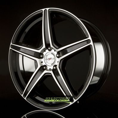 4x Axxion AX7 schwarz hochglanzpoliert 9x21 ET42 - LK5/112 ML66.6 Felge Alu