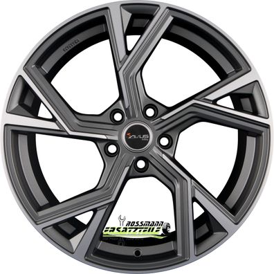 4x Avus Racing AF20 matt anthracite polished 8x18 ET40 - LK5/112 ML66.6 Felge Alu