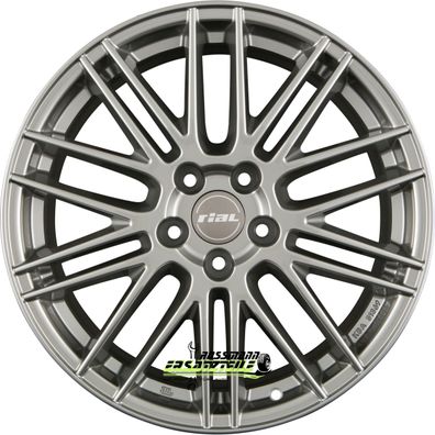 4x Rial Kibo metal-grey 8.5x20 ET36 - LK5/114.3 ML70.1 Felge Alu