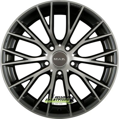 4x Mak München gun metallic mirror 8x18 ET34 - LK5/120 ML72.6 F8080MUQM34I4B Felgen