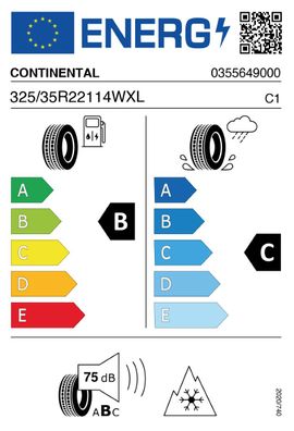 2x Continental WinterContact TS 860 S FR XL 3PMSF M+S 325/35R22 114W Reifen Winter