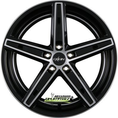 4x Oxigin 18 Concave black full polish HD 8.5x18 ET45 - LK5/112 ML66.6 Felge Alu