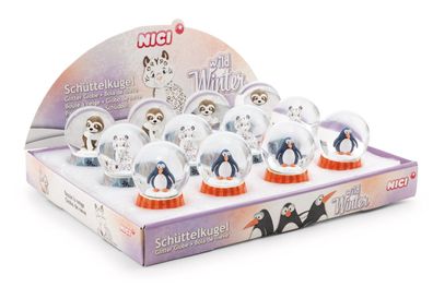 Nici Schüttelkugel Schneekugel Pinguin Schneeleopard Faultier Auswahl