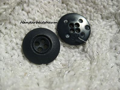 1 Kunststoffknopf schwarz 20x3mm 4 Loch a3mm Nr 1359