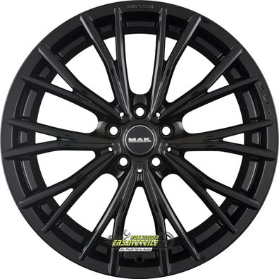 4x Mak Mark gloss black 8x19 ET34 - LK5/112 ML66.6 Felge Alu