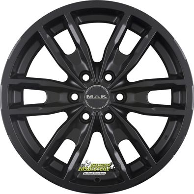 4x Mak Peak matt black 8.5x18 ET25 - LK6/139.7 ML100.1 Felge Alu