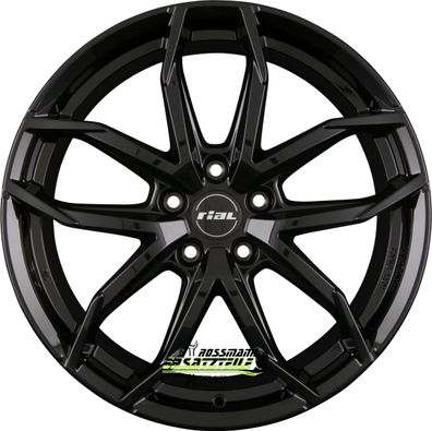 4x Rial Lucca diamant-schwarz 8x20 ET40 - LK5/112 ML70.1 Felge Alu