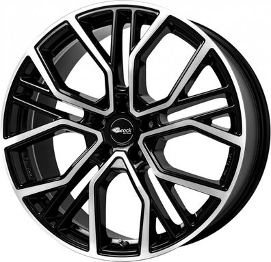 4x Brock B41 schwarz front-poliert 8.5x19 ET35.5 - LK5/112 ML66.6 Felge Alu