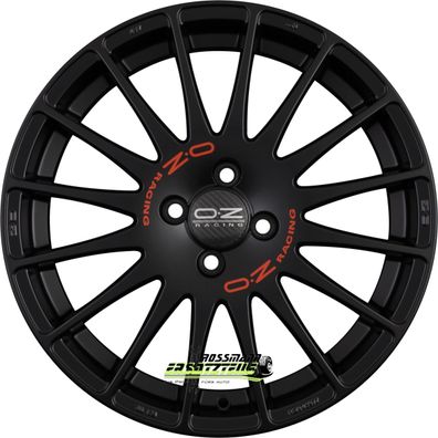 4x OZ Superturismo GT mattschwarz 7x17 ET48 - LK4/108 ML75 Felgen Alufelgen