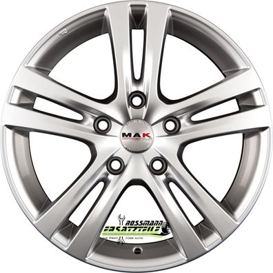 4x Mak Zenith hyper silver 8x19 ET50 - LK5/108 ML72 F8090ZHHS50GG4 Felgen Alufelgen