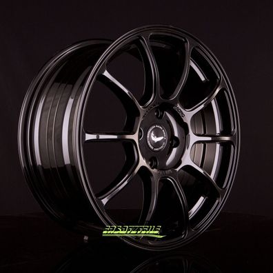 4x Barracuda Summa matt black 7.5x17 ET35 - LK4/100 ML73.1 Felge Alu