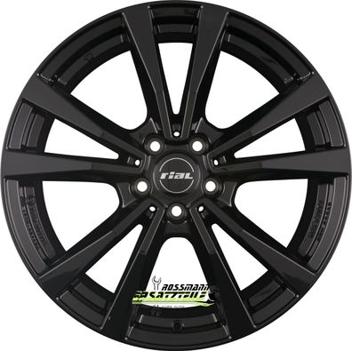 4x Rial M12X diamant-schwarz 9x20 ET48 - LK5/112 ML66.5 Felge Alu
