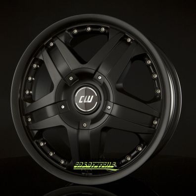 4x Borbet CWB black matt 8x18 ET53 - LK5/120 ML65.1 Felge Alu
