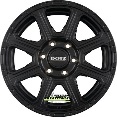 4x Dotz Kalahari black matt 7x16 ET24 - LK6/139.7 ML93.1 Felge Alu