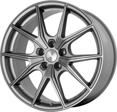 4x Brock B40 ferric-grey matt-lackiert 8x20 ET35 - LK5/114.3 ML60.1 Felge Alu
