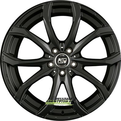 4x MSW 48 matt black 8x19 ET45 - LK5/112 ML73.1 Felgen Alufelgen