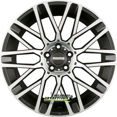 4x Momo Revenge Evo matt black diamond cut 8.5x19 ET30 - LK5/120 ML79.6 Felge Alu