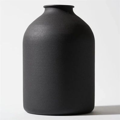 Matte Black Metal Vase, Ideal for Dried Flowers Gift for Wedding Home Spa Votive Cand
