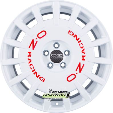 4x OZ Rally Racing race white 8x17 ET25 - LK4/108 ML75 Felgen Alufelgen
