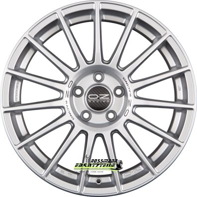 4x OZ Superturismo LM matt race silver 7.5x17 ET35 - LK5/100 ML68 Felgen Alufelgen