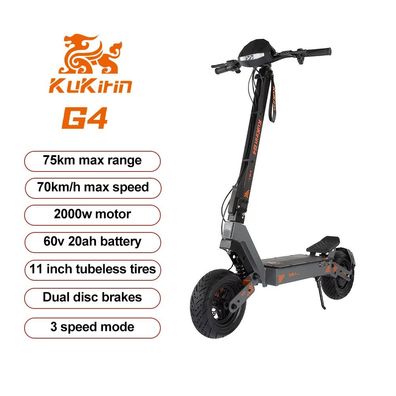 KuKirin G4 Off Road Elektroroller | 70 km/h Höchstgeschwindigkeit | 2000W Motor