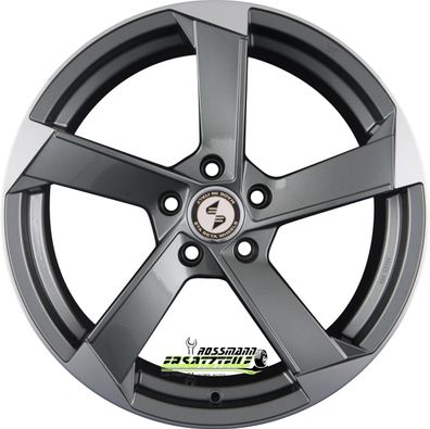 4x Etabeta Magic anthracite shiny special edition 8x18 ET25 - LK5/112 ML66.5 Felge