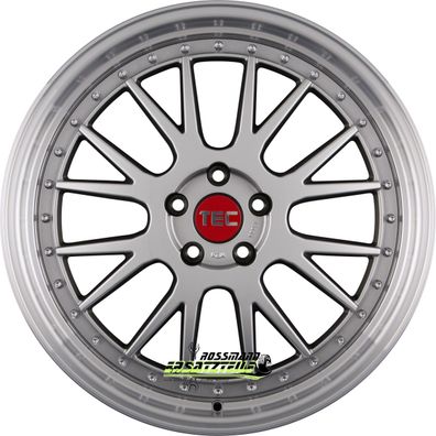4x TEC Speedwheels GT EVO hyper-silber-hornpoliert 8.5x20 ET40 - LK5/114.3 ML72.5