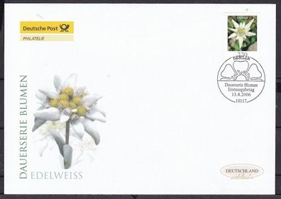 BRD 2006 Deutsche Post FDC MiNr. 2530 Freimarken Blumen Edelweiß