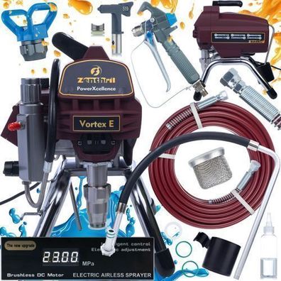 Zenthril Farbspritzgerät Vortex E – 3000W 20MPa 3,5L/min | 0,021" Düse