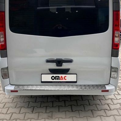Ladekantenschutz Stoßstangenschutz für Renault Trafic 2001-2014 Aluminium Silber