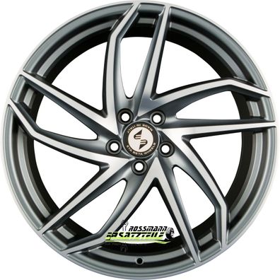 4x Etabeta Heron anthracite matt full polished 8.5x19 ET20 - LK5/112 ML66.7 Felge