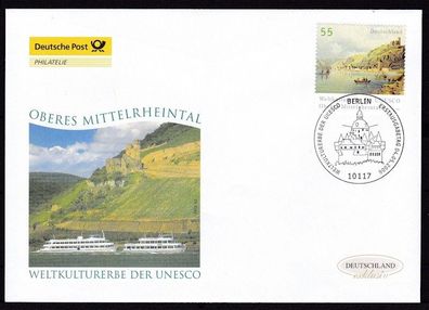 BRD 2006 Deutsche Post FDC MiNr. 2536 UNESCO-Welterbe Oberes Mittelrheintal