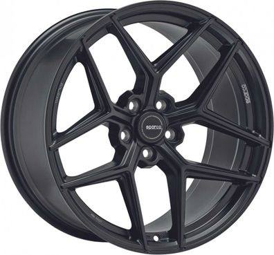 4x Sparco FF3 matt black 8x18 ET35 - LK5/112 ML73.1 Felge Alu