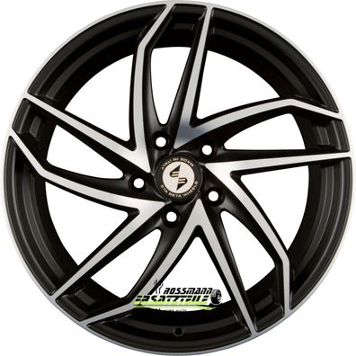 4x Etabeta Heron black matt full polished 8.5x19 ET20 - LK5/112 ML66.55 Felge Alu
