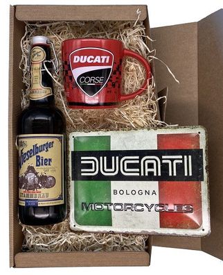 Geschenkbox Ducati Motorrad Bier Box