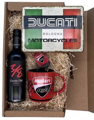 Geschenkbox Ducati Motorrad Wein Box