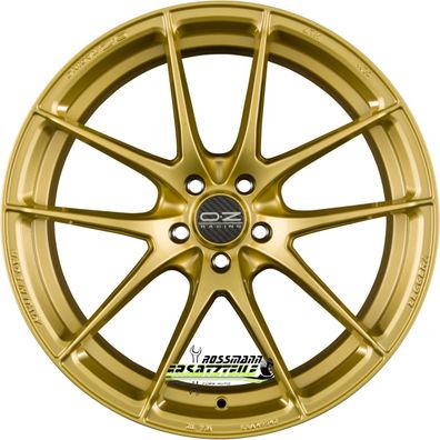 4x OZ Leggera HLT race gold 7.5x17 ET48 - LK5/100 ML68 W0197520176 Felgen Alufelgen
