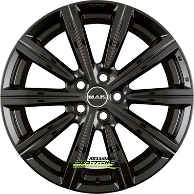 4x Mak Birmingham gloss black 8.5x20 ET35 - LK5/120 ML64.1 Felgen Alufelgen