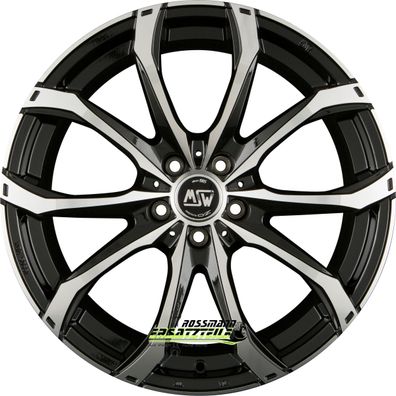 4x MSW MSW 48 gloss black full polished 8.5x20 ET45 - LK5/112 ML73.1 Felge Alu